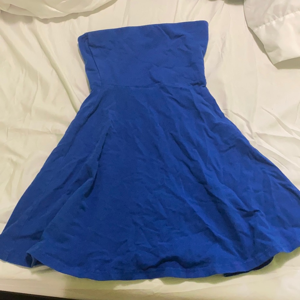 Express royal blue strapless dress